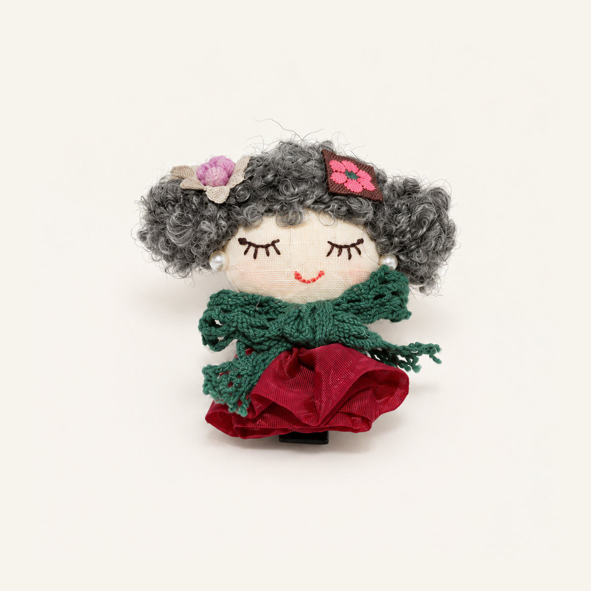 Sleepy Doll Statement Hair Clip — PPF-06-RG