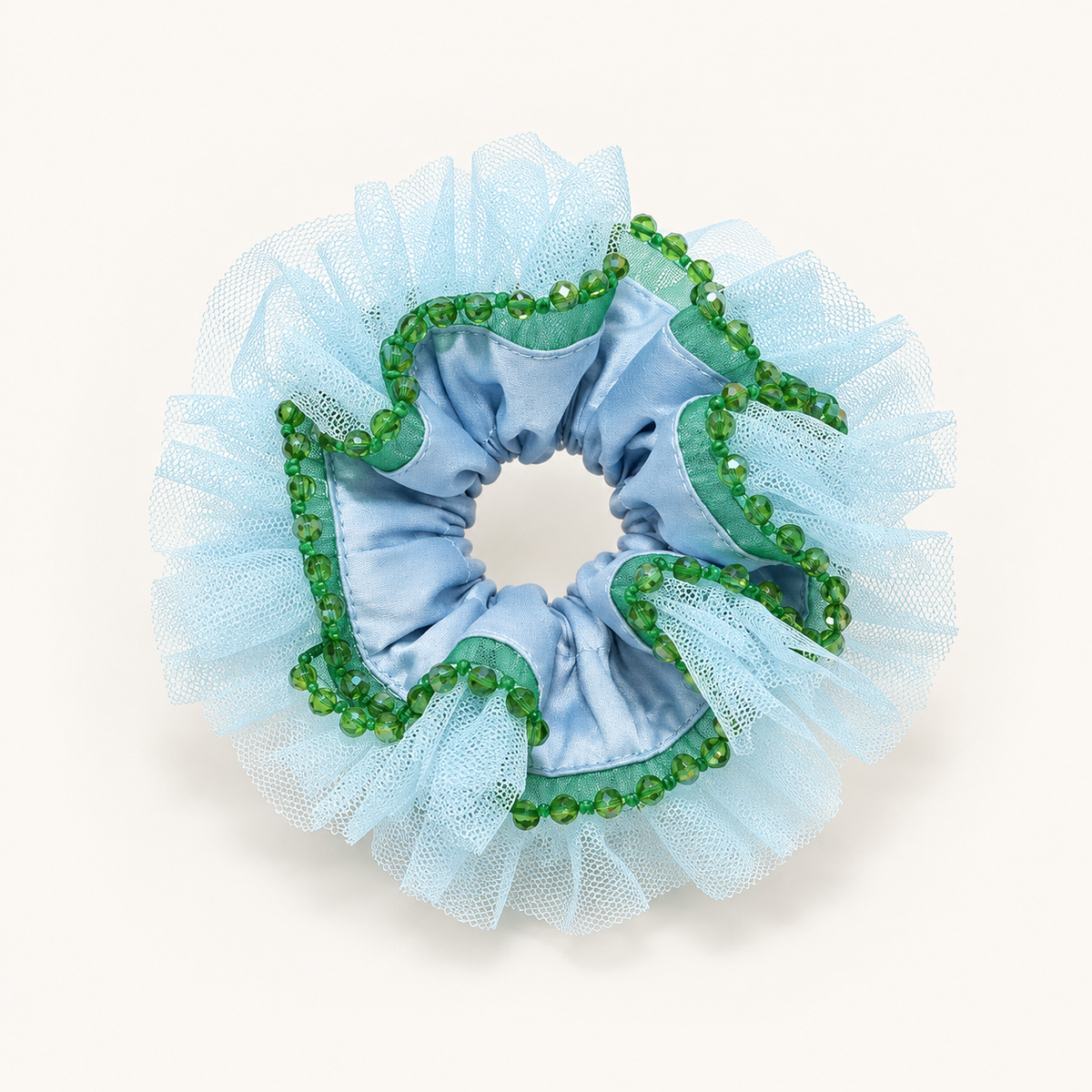 Bluebell Bead Tutu Scrunchie — main product image